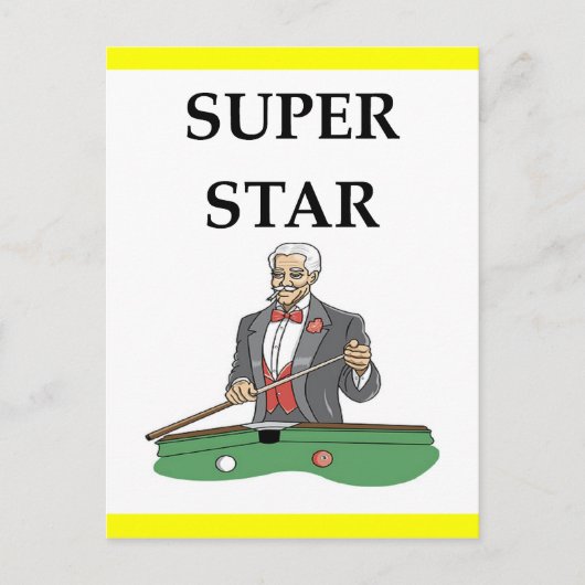 biljarten briefkaart (Voorkant)