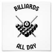 Biljarten de hele dag foto afdruk (Voorkant)