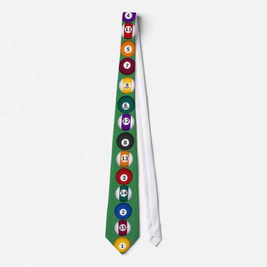 Biljarten: Kogels: Aangepast Stropdas: Necktie Stropdas (Voorkant)