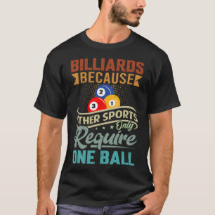 Biljarten omdat andere sporten slechts één BA vere T-shirt