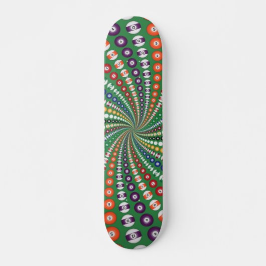 Biljarten / Pool Balls Spiral: Skateboard (Voorkant)