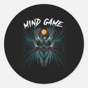 Biljarten Pool Snooker Schedel 8-ball 9-ball voor Ronde Sticker