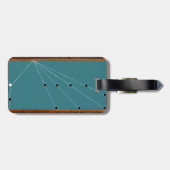  biljarten Tafeltabel Kunstpoot poolhaai Bagagelabel (Achterkant horizontaal)