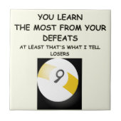 biljarten tegeltje (Voorkant)