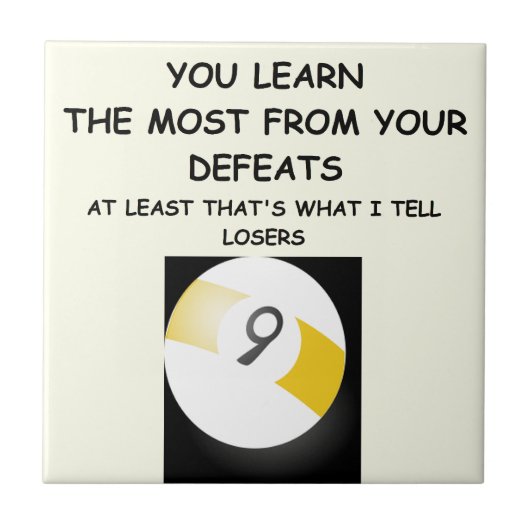 biljarten tegeltje (Voorkant)