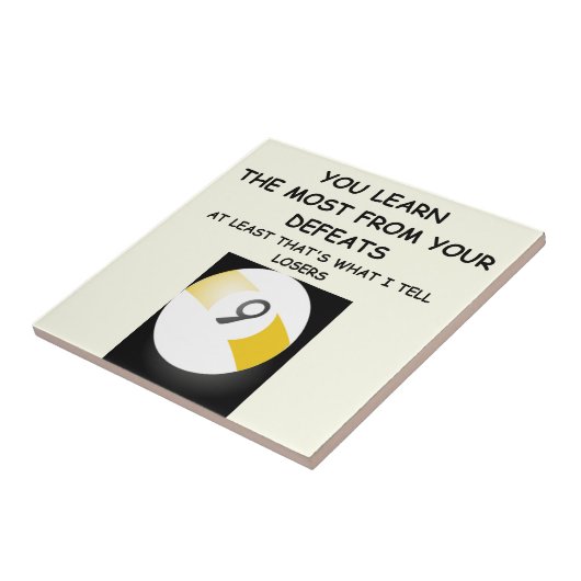 biljarten tegeltje (Zijkant)