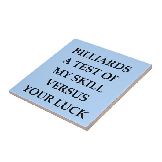 biljarten tegeltje (Zijkant)