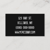 Biljarten Visitekaartje (Achterkant)