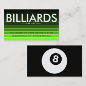 BILJARTGROENE STAAL VISITEKAARTJE (Voorkant / Achterkant)