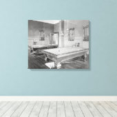 Biljartkamer, 1901 canvas afdruk (Insitu (Houten vloer))