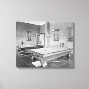 Biljartkamer, 1901 canvas afdruk
