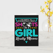 Biljartmeisje Ik schiet als een meisje kleding Poo Kaart (Gele Bloem)