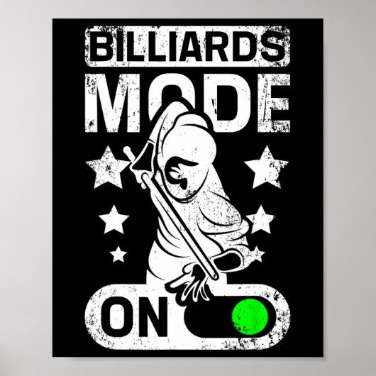 biljartmodus ingeschakeld poster (Voorkant)