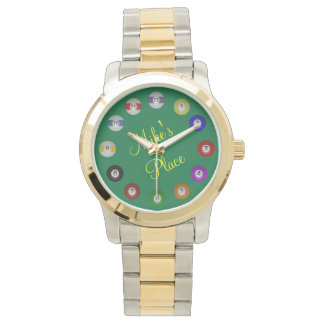 Biljartnummers op ballen horloge
