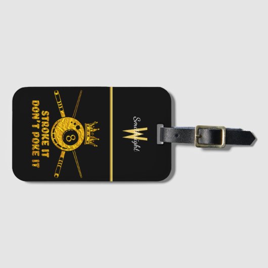 Biljartoffertes voor fans en spelers bagagelabel (Voorkant (horizontaal))