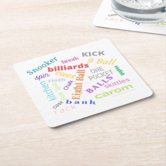 Biljartpapier onderzetter (Schuin)