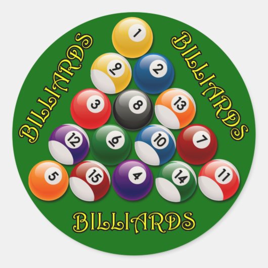 BILJARTREK RONDE STICKER (Voorkant)
