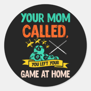 Biljartspeler Billard 8-Ball Pool Ronde Sticker