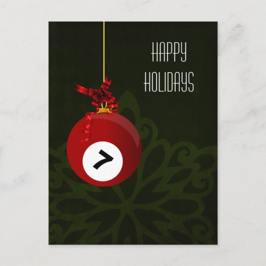 biljartspeler Kerstkaarten Feestdagenkaart (Voorkant)