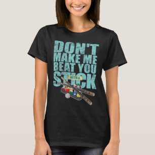 Biljartspeler schiet pool snooker cue t-shirt