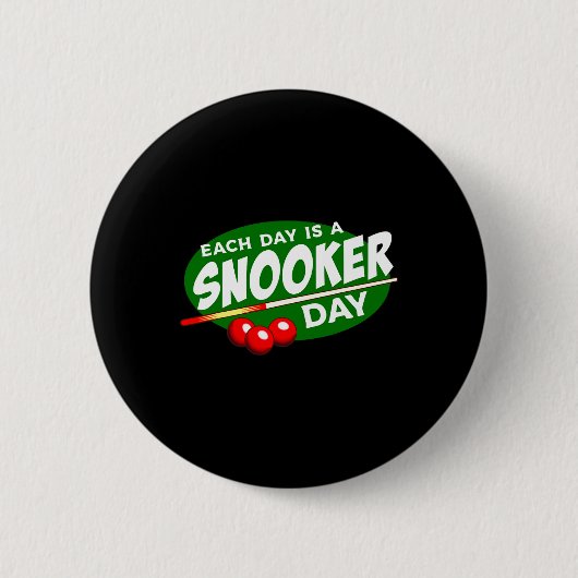 Biljartspeler Snooker Pool Game Lover Grappig Ronde Button 5,7 Cm (Voorkant)