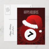 biljartspeler Vakantie groet Feestdagenkaart (Voorkant / Achterkant)