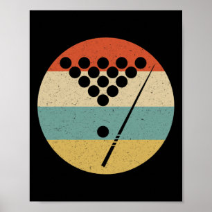 Biljartspelers -  Retro Pool Snooker Tab Poster