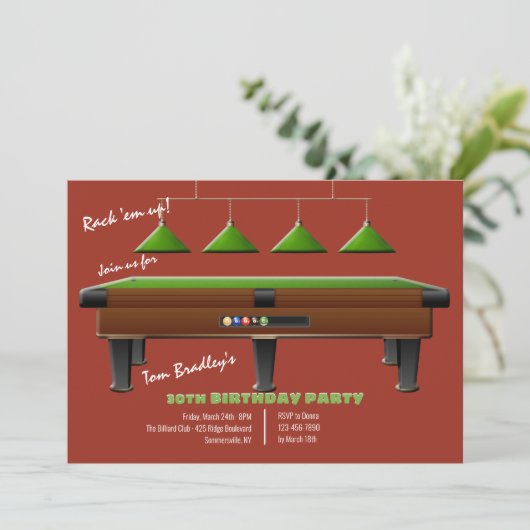 Biljarttafel Kaart (Staand voorkant)