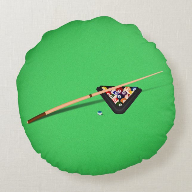 Biljarttafel Keu en ballen Rond Kussen (Achterkant)