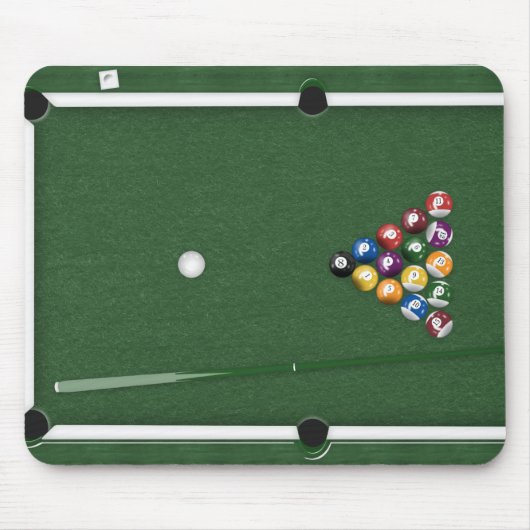 biljarttafel met poolballen muismat (Voorkant)