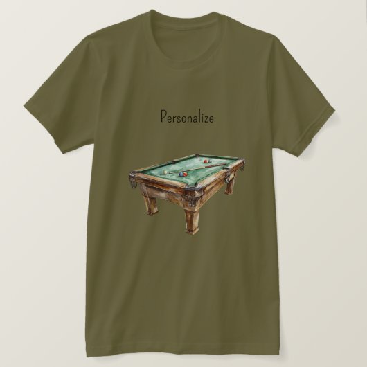 Biljarttafel T-shirt (Design voorkant)