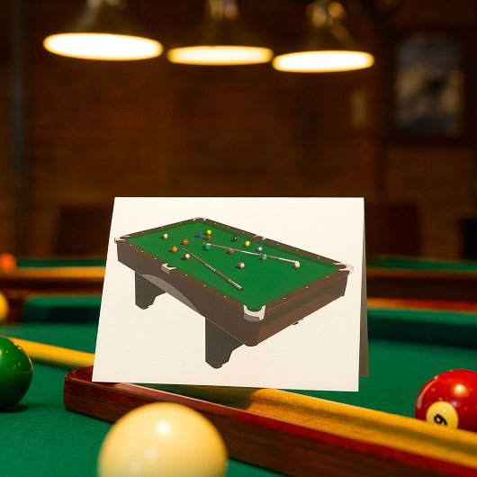 Biljarttafel Wenskaarten Kaart