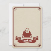  biljartverjaardagsfeestje uitnodigen zwembad them kaart (Achterkant)