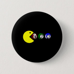 Biljartzwembad LL - Grappige biljartspeler Lover T Ronde Button 5,7 Cm