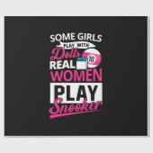 Bilkarter | Echte vrouwen spelen snooker Cadeaupapier (Vlak)