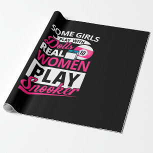 Bilkarter Echte vrouwen spelen snooker Cadeaupapier