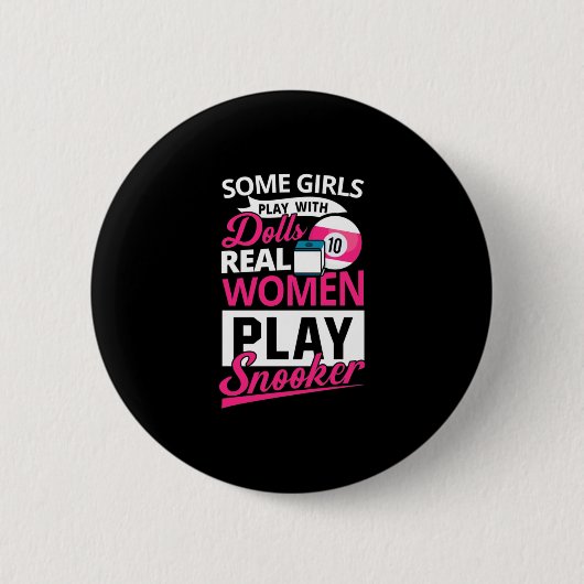 Bilkarter | Echte vrouwen spelen snooker Ronde Button 5,7 Cm (Voorkant)