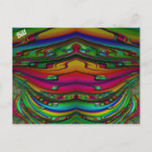 BILL~ 3D Fractal Design Pattern ~ Multicolor Briefkaart (Voorkant)
