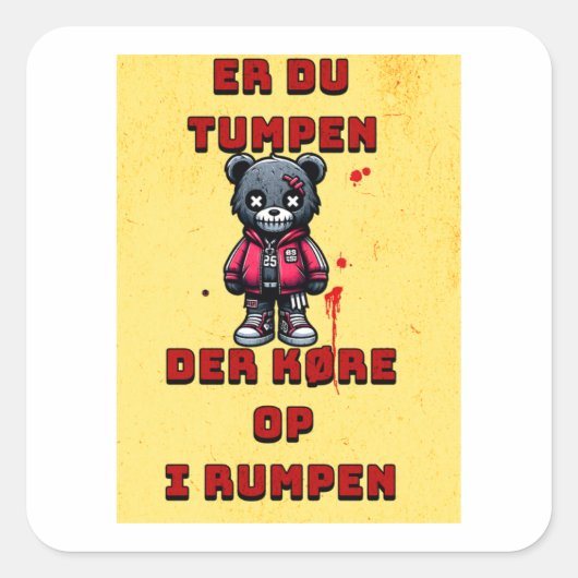 Bill Advarsel Vierkante Sticker (Voorkant)