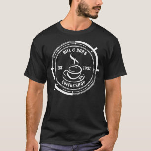 Bill and Bob's Coffee Shop Alcoholics AA Anonymous T-shirt