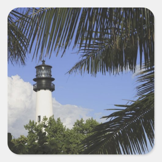 Bill Baggs Cape Florida-vuurtoren, Bill Baggs 2 Vierkante Sticker (Voorkant)