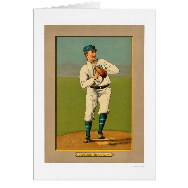 Bill Bergen Dodgers Baseball 1911 (Voorkant)