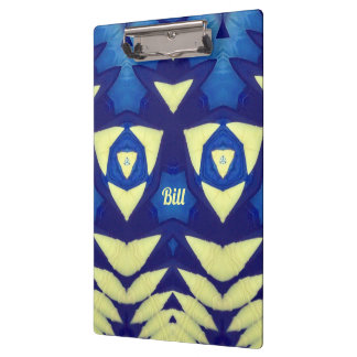 BILL ~ Blue en Cream-ontwerp Klembord