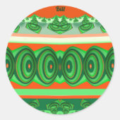 BILL ~ CHRISTMAS ~ RONDE STICKER (Voorkant)