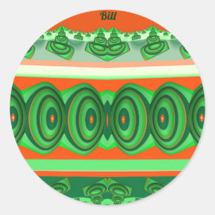BILL ~ CHRISTMAS ~ RONDE STICKER