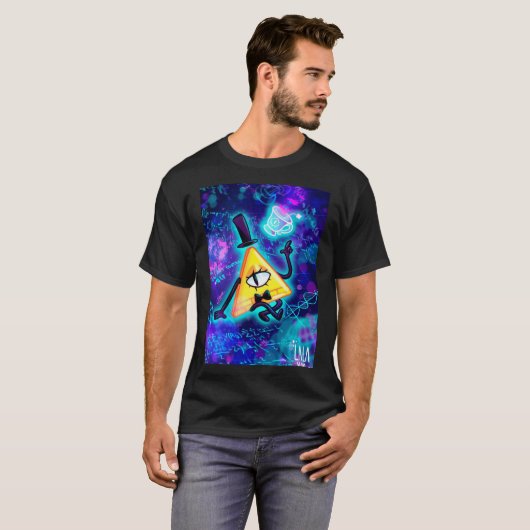 Bill Cipher Fanart Actief T-shirt (Voorkant volledig)