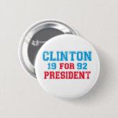 Bill Clinton 1992 Ronde Button 5,7 Cm (Voorkant /achterkant)