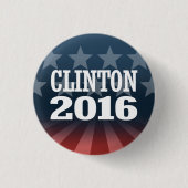 BILL CLINTON 2016 RONDE BUTTON 3,2 CM (Voorkant)