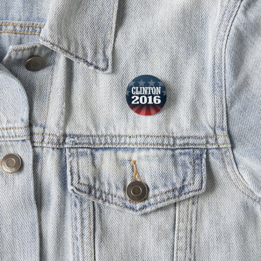 BILL CLINTON 2016 RONDE BUTTON 3,2 CM (In situ)