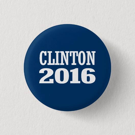 BILL CLINTON 2016 RONDE BUTTON 3,2 CM (Voorkant)